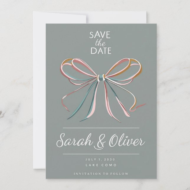Minimalistische Save the Date Einladung (Vorderseite)