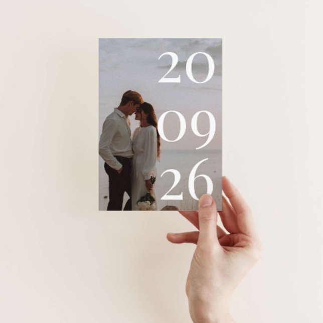 Minimalistische Save the Date Einladung mit Foto (Von Creator hochgeladen)
