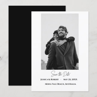 Minimalistische Save the Date-Karte Date