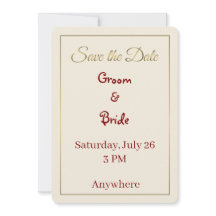 Minimalistische Save the Date-Karte