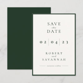 Minimalistische Save the Date-Karte der dunklen Se Date