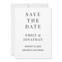 Minimalistische Save the Date Karte - Elegante ben
