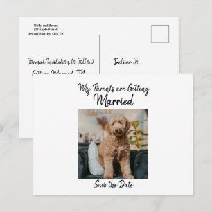 Minimalistische Save-the-Date-Karte vom Hund Ankündigungspostkarte