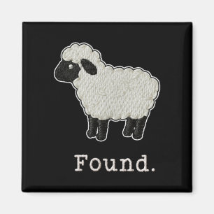 Minimalistische Schaf-Christen-Psalm-23-Lamm Gefun Magnet