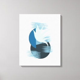 Minimalistische Schattierungen der Blue Calming Le Leinwanddruck