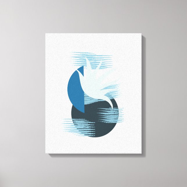 Minimalistische Schattierungen der Blue Calming Le Leinwanddruck (Vorderseite)