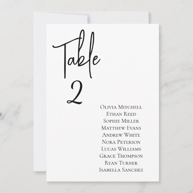 Minimalistische schicke Hochzeitskarte Einladung (Vorderseite)