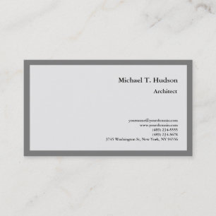 Minimalistische Schlichte Architektur Grau Premium Visitenkarte