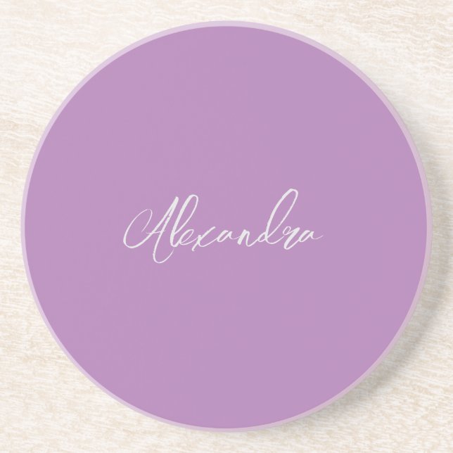 Minimalistische Schlichte Kalligrafie Eigenname La Getränkeuntersetzer (Vorne)