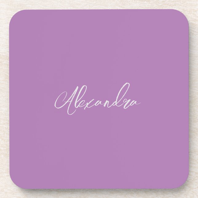 Minimalistische Schlichte Kalligrafie Eigenname La Getränkeuntersetzer (Vorderseite)