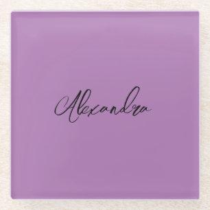 Minimalistische Schlichte Kalligrafie Eigenname La Glasuntersetzer