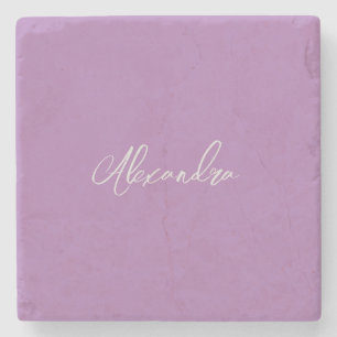Minimalistische Schlichte Kalligrafie Eigenname La Steinuntersetzer