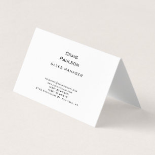 Minimalistische Schlichte Klassik Schwarz & Weiß Visitenkarten