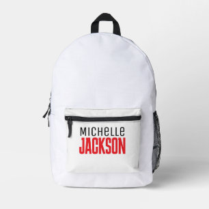 Minimalistische Schlichte Meldung Bedruckter Rucksack