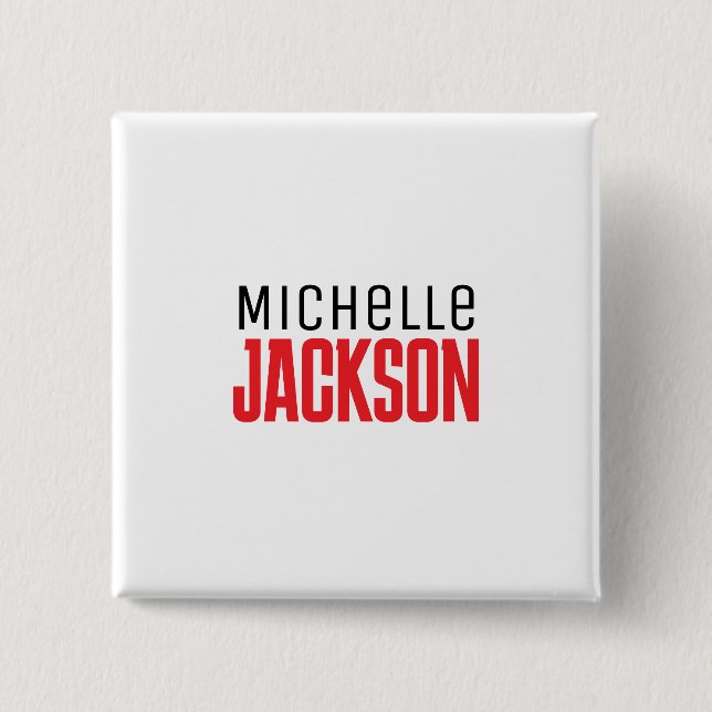 Minimalistische Schlichte Meldung Button (Vorderseite)