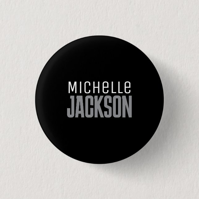 Minimalistische Schlichte Meldung Button (Vorderseite)