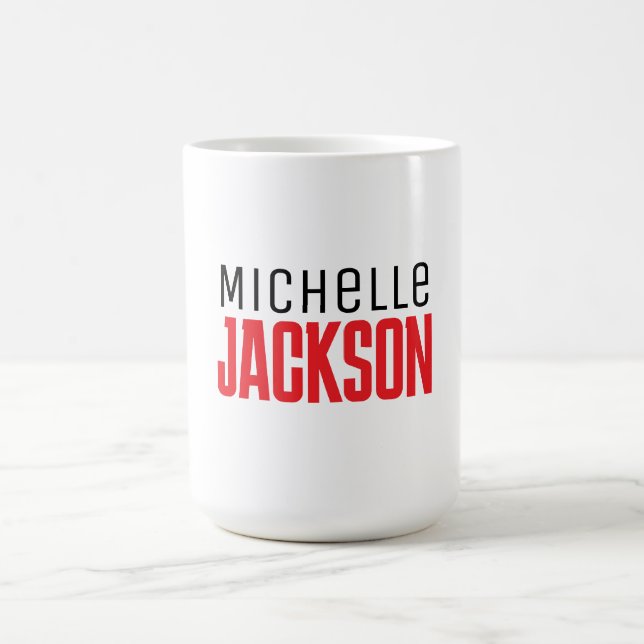 Minimalistische Schlichte Meldung Kaffeetasse (Mittel)