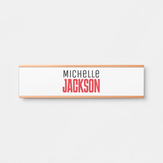 Minimalistische Schlichte Meldung Türschild (Vorderseite )