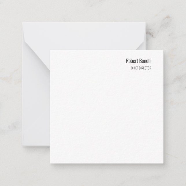 Minimalistische Schlichte, moderne Standardgröße Mitteilungskarte (Vorderseite)