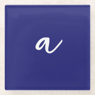 Minimalistische Schlichte Monogram Glasuntersetzer