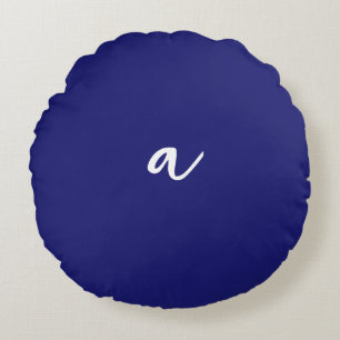 Minimalistische Schlichte Monogram Rundes Kissen