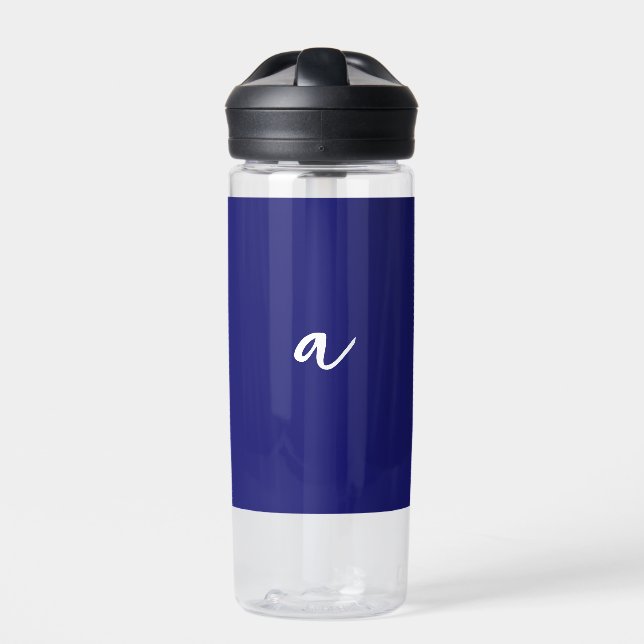 Minimalistische Schlichte Monogram Trinkflasche (Vorderseite)