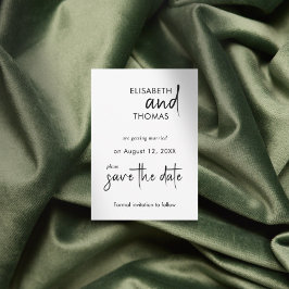 Minimalistische, schlichte Save the Date-Karte Date
