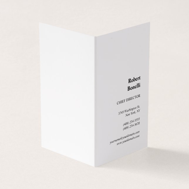 Minimalistische Schlichte Weiß-Moderne Visitenkarten (Vorderseite)