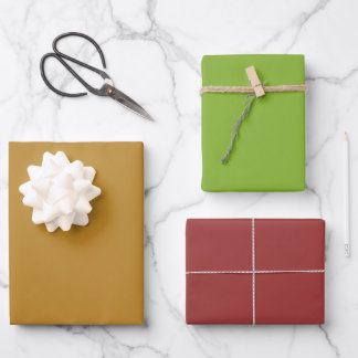 Minimalistische Schlichte Wrapping Sheets im Herbs Geschenkpapier Set