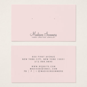 Minimalistische Schmuck-Display-Karten Rosa