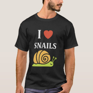 Minimalistische Schnecke Tiere Lustige kleine ich  T-Shirt