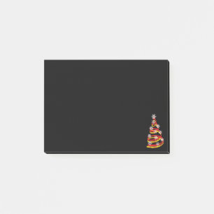 Minimalistische Schneeflocken-Band-Weihnachtsbaum Post-it Klebezettel