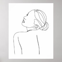 Minimalistische Schöne Frauenkunst Kunst