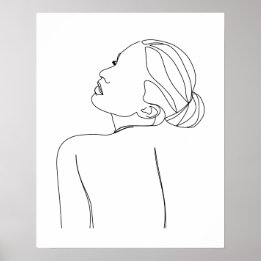 Minimalistische Schöne Frauenkunst Kunst Poster