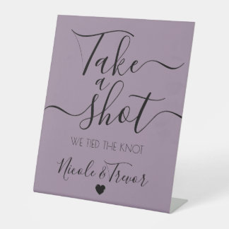 Minimalistische schöne Kalligrafie-Hochzeit - Take Sockelschild