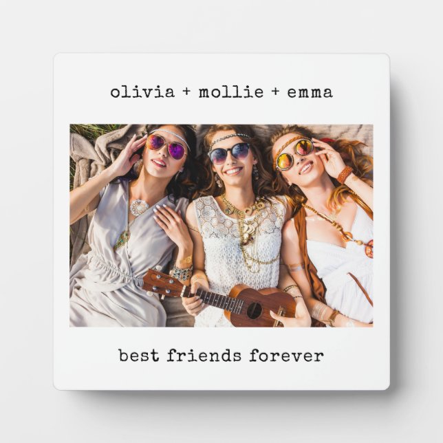 Minimalistische Schreibmaschine | Best Friends For Fotoplatte (Vorderseite)
