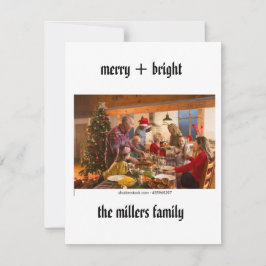Minimalistische Schreibmaschine | Frohe Weihnachte Mitteilungskarte