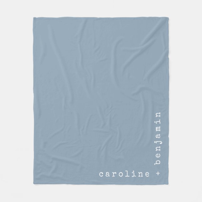 Minimalistische Schreibmaschinentypografie-Ecke Na Fleecedecke (Vorderseite)