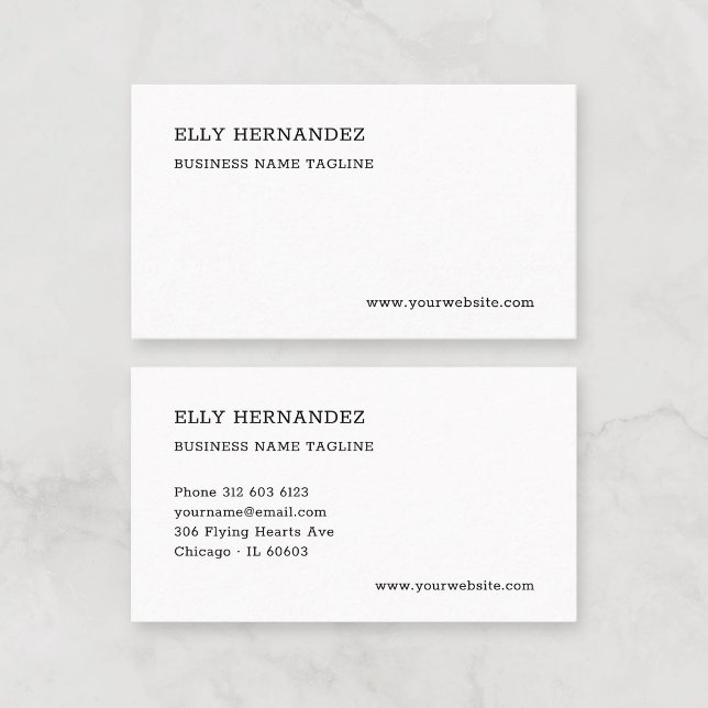 Minimalistische Schreibmaschinentypografie Schwarz Visitenkarte (Professional Simple Minimalist  Vintage Retro Typewriter Business Card Template in Black and White.)