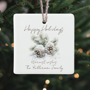 Minimalistische Schrift, Aquarellschneekegel Keramikornament