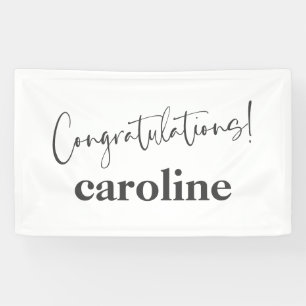 Minimalistische Schrift benutzerdefinierte Gratula Banner