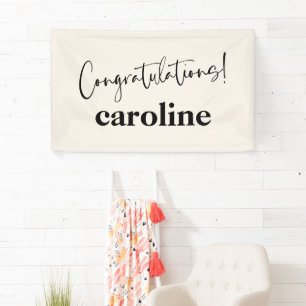 Minimalistische Schrift benutzerdefinierte Gratula Banner