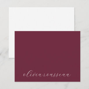 Minimalistische Schrift Bordeaux Wein Mitteilungskarte