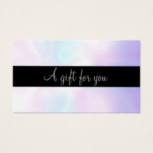 Minimalistische Schrift Irisierende Geschenkkarte