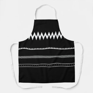 Minimalistische Schürze aus Schwarz und Weiß - Uni
