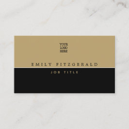 Minimalistische Schwarz/Gold Typografie/Ihr Logo Visitenkarte