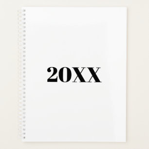 Minimalistische, schwarz-moderne Typografie Planer