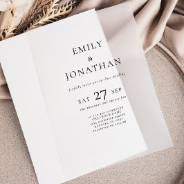 Minimalistische Schwarz-Text-Overlay-Hochzeit