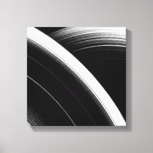 Minimalistische Schwarz-Weiß-Abstrakte Wand Kunst  (Vorderseite)
