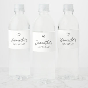 Minimalistische Schwarz-Weiß-Babydusche